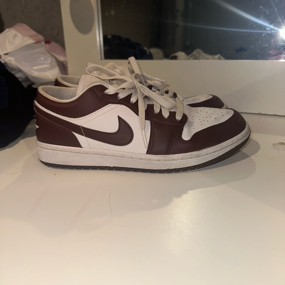 Nike Men's Chocolate Brown and White Sneakers